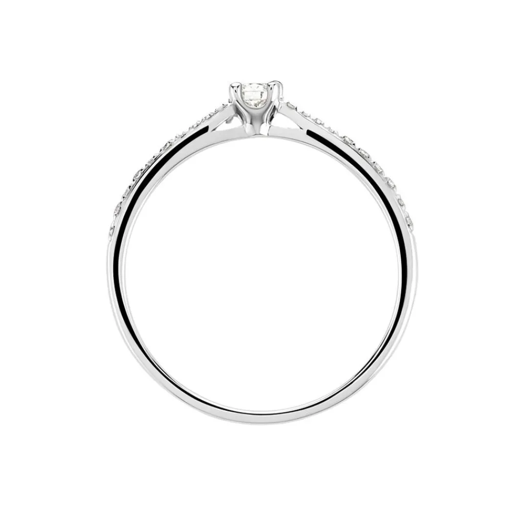 Histoire d'Or Bague Solitaire Hemera or blanc diamant Clearance