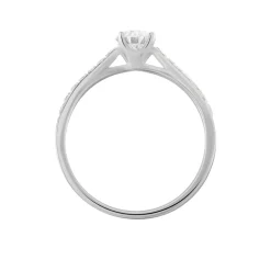 Histoire d'Or Bague Solitaire Hemera Or Blanc Diamant Synthetique Best