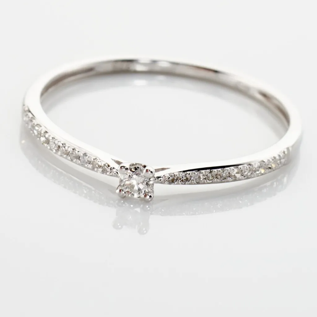 Histoire d'Or Bague Solitaire Hemera or blanc diamant Clearance