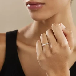 Histoire d'Or Bague Solitaire Hemera or blanc diamant New