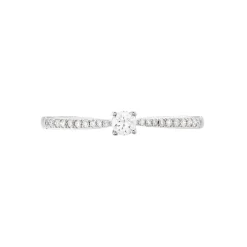 Histoire d'Or Bague Solitaire Hemera or blanc diamant Best