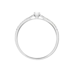 Histoire d'Or Bague Solitaire Hemera or blanc diamant Best