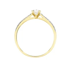 Histoire d'Or Bague Solitaire Hemera or jaune diamant Outlet