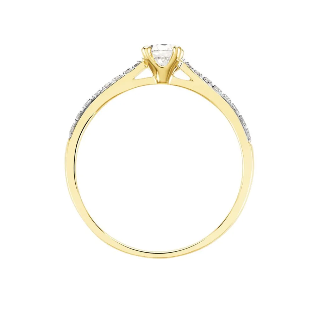 Histoire d'Or Bague Solitaire Hemera or jaune diamant Outlet