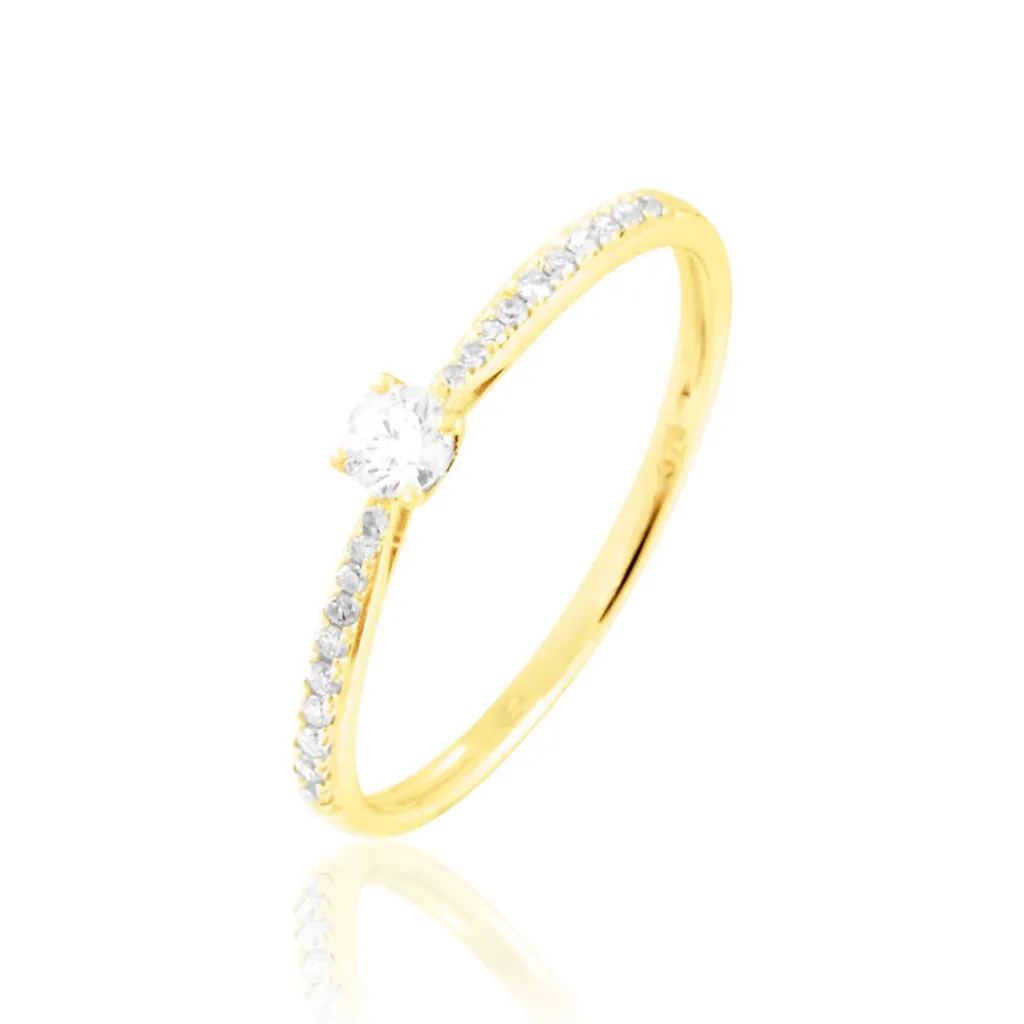 Histoire d'Or Bague Solitaire Hemera Or Jaune Diamant Outlet