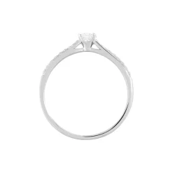Histoire d'Or Bague Solitaire Hemera Or Blanc Diamant Outlet