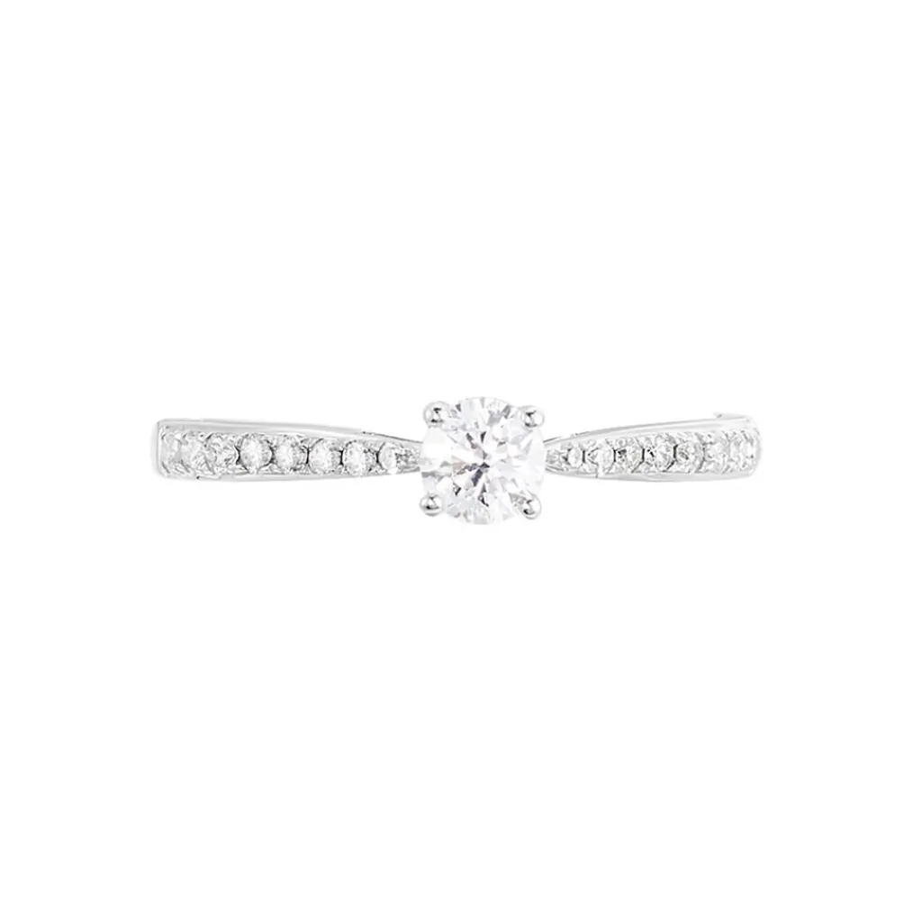 Histoire d'Or Bague Solitaire Hemera Or Blanc Diamant Best