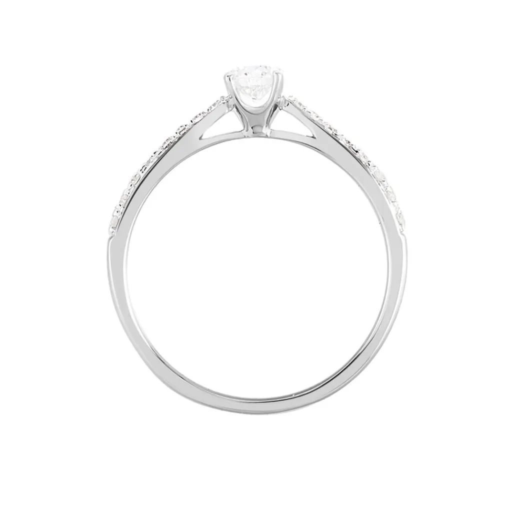 Histoire d'Or Bague Solitaire Hemera Or Blanc Diamant Best