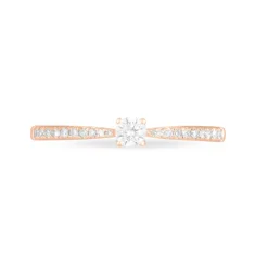Histoire d'Or Bague Solitaire Hemera or rose diamant Best