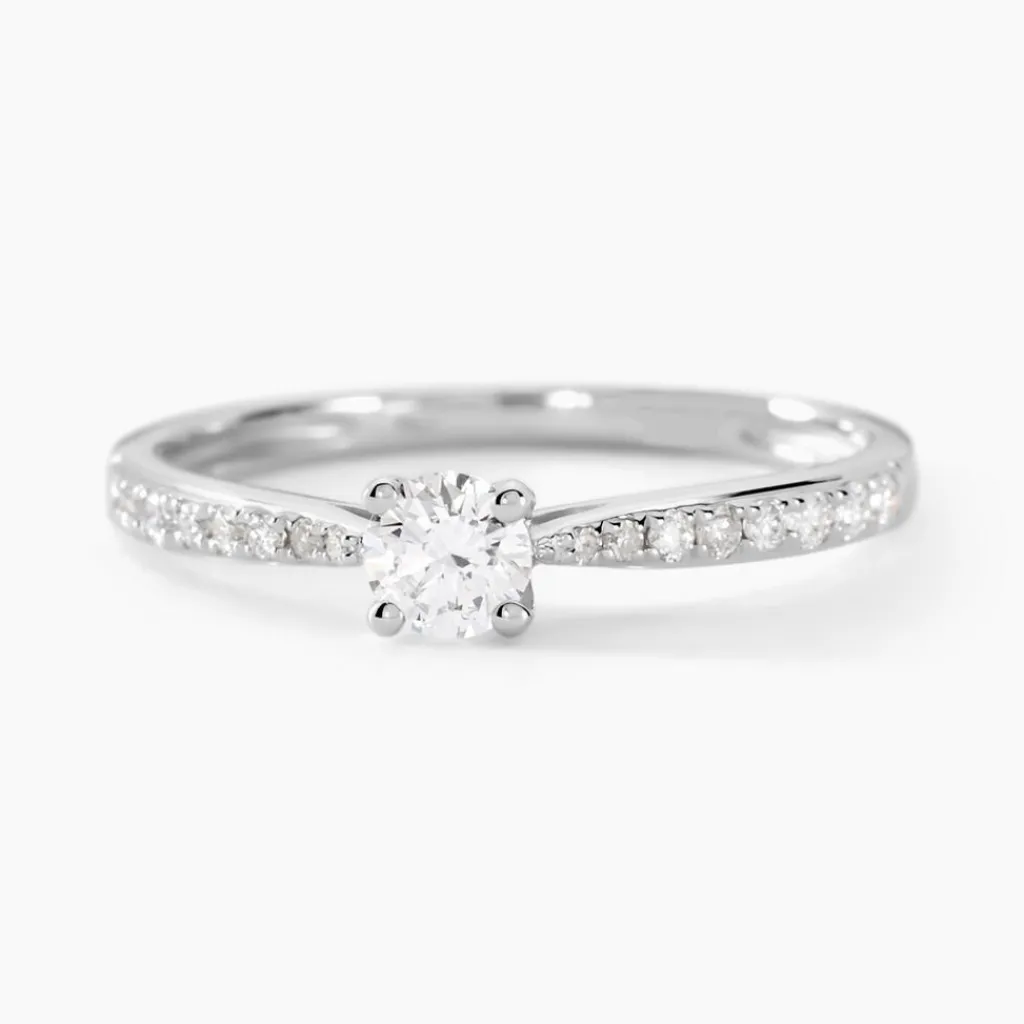 Histoire d'Or Bague Solitaire Hemera or blanc diamant Discount