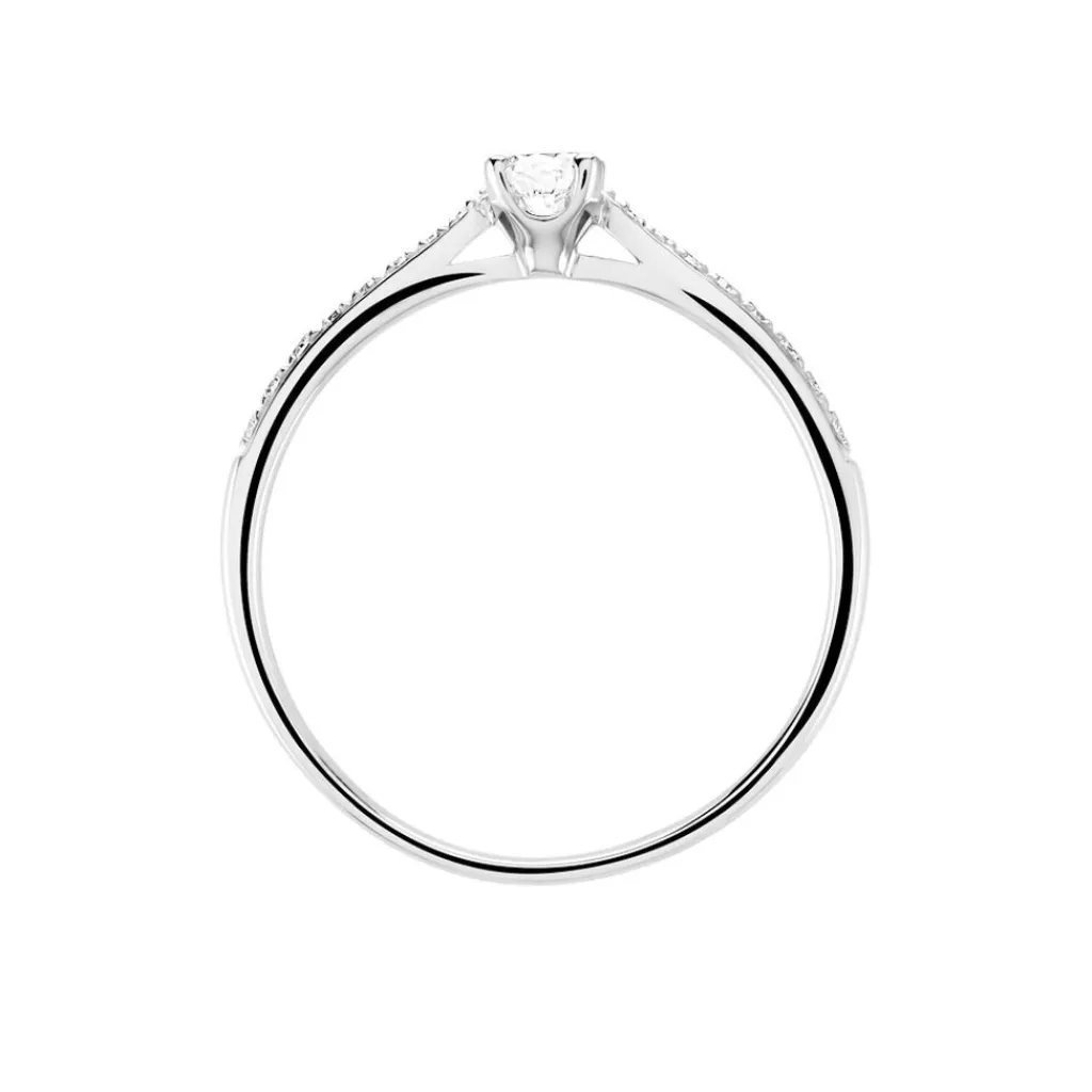 Histoire d'Or Bague Solitaire Hemera or blanc diamant Discount