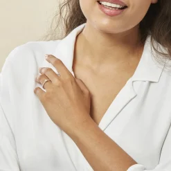 Histoire d'Or Bague Solitaire Hemera or blanc diamant Discount