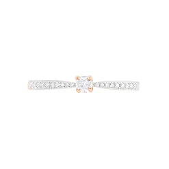 Histoire d'Or Bague Solitaire Hemera Or Rose Diamant New