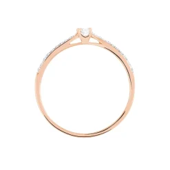 Histoire d'Or Bague Solitaire Hemera Or Rose Diamant New