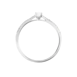 Histoire d'Or Bague Solitaire Hemera Or Blanc Diamant Clearance