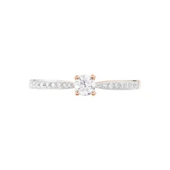 Histoire d'Or Bague Solitaire Hemera or rose diamant