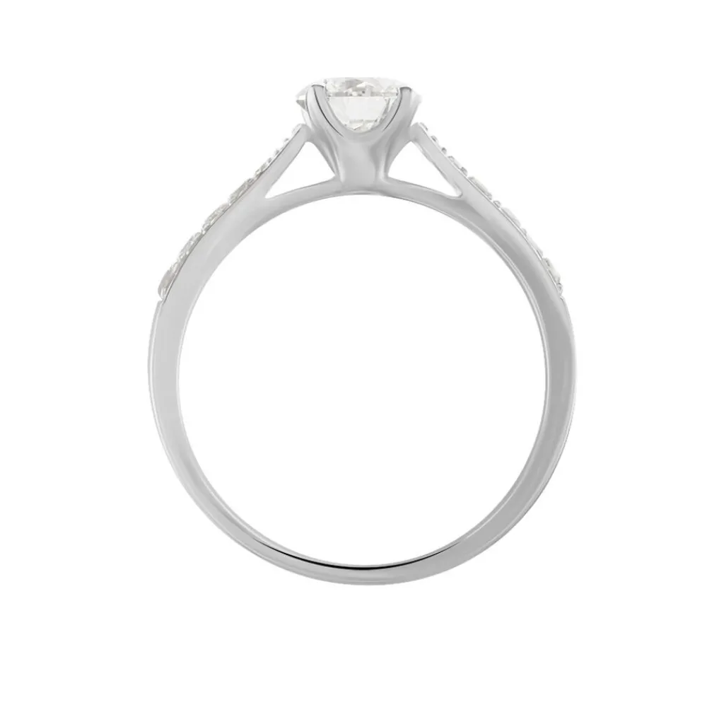 Histoire d'Or Bague Solitaire Hemera Or Blanc Diamant Synthetique