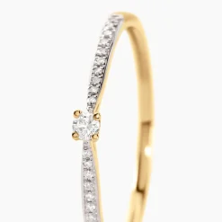 Histoire d'Or Bague Solitaire Hemera or jaune diamant Outlet