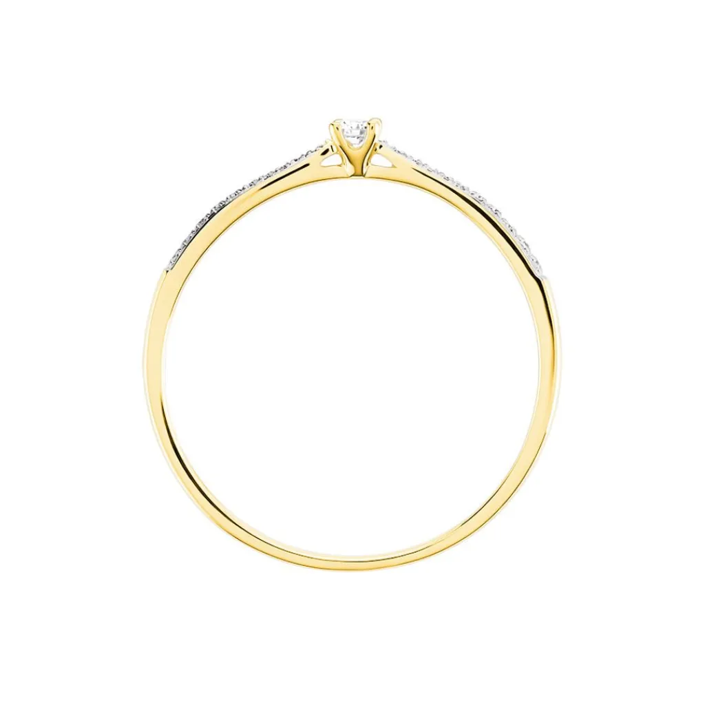 Histoire d'Or Bague Solitaire Hemera or jaune diamant Outlet