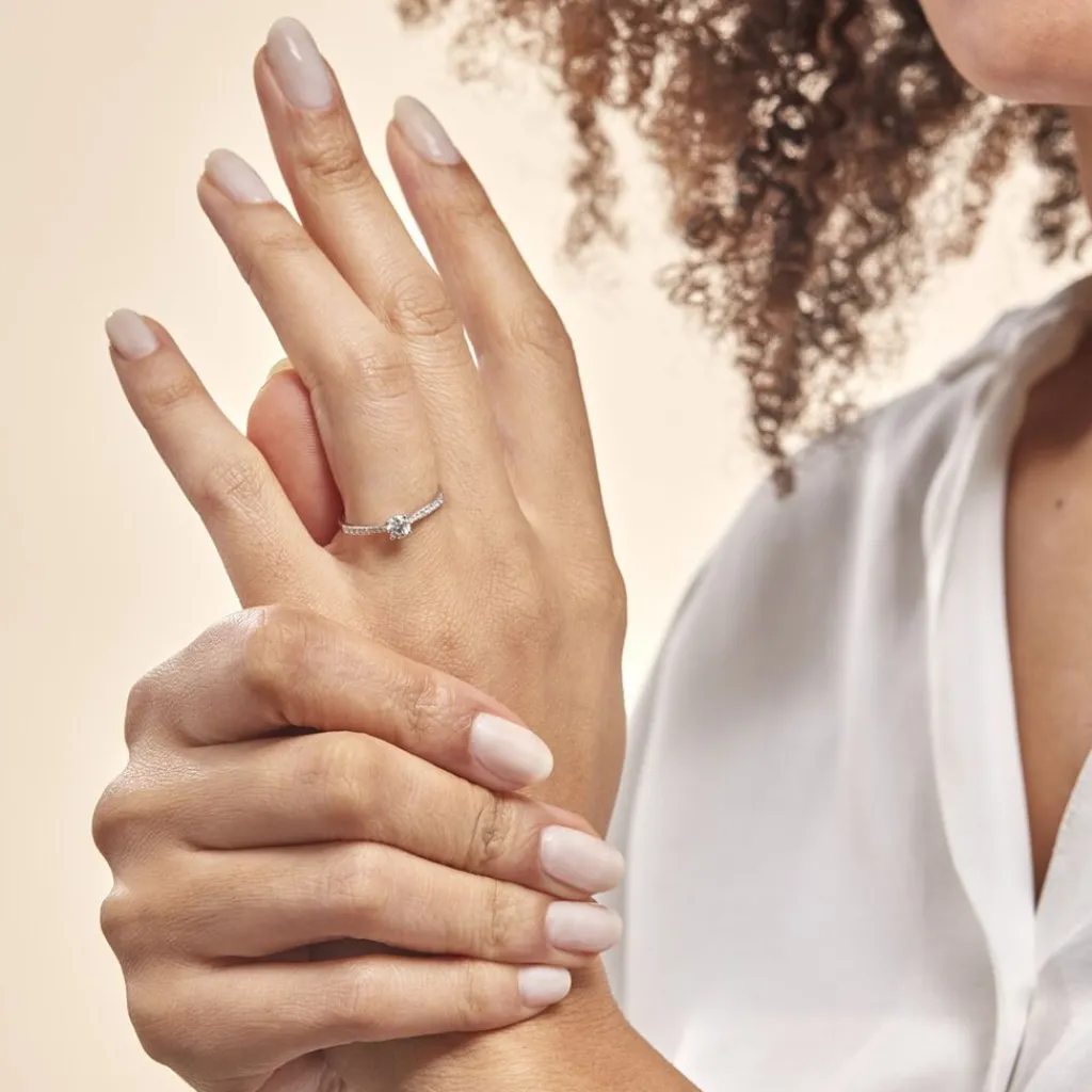 Histoire d'Or Bague Solitaire Hemera or jaune diamant Outlet