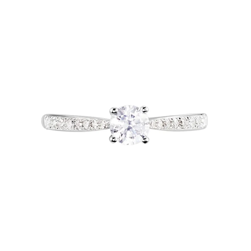 Histoire d'Or Bague Solitaire Hemera Or Blanc Diamant