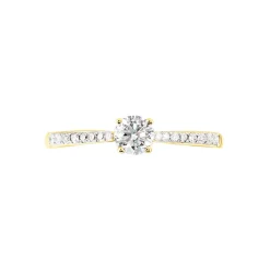 Histoire d'Or Bague Solitaire Hemera or jaune diamant
