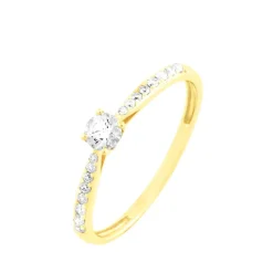 Histoire d'Or Bague Solitaire Hemera Or Jaune Diamant Outlet
