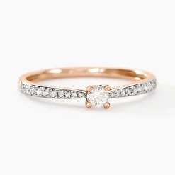 Histoire d'Or Bague Solitaire Hemera or rose diamant Hot
