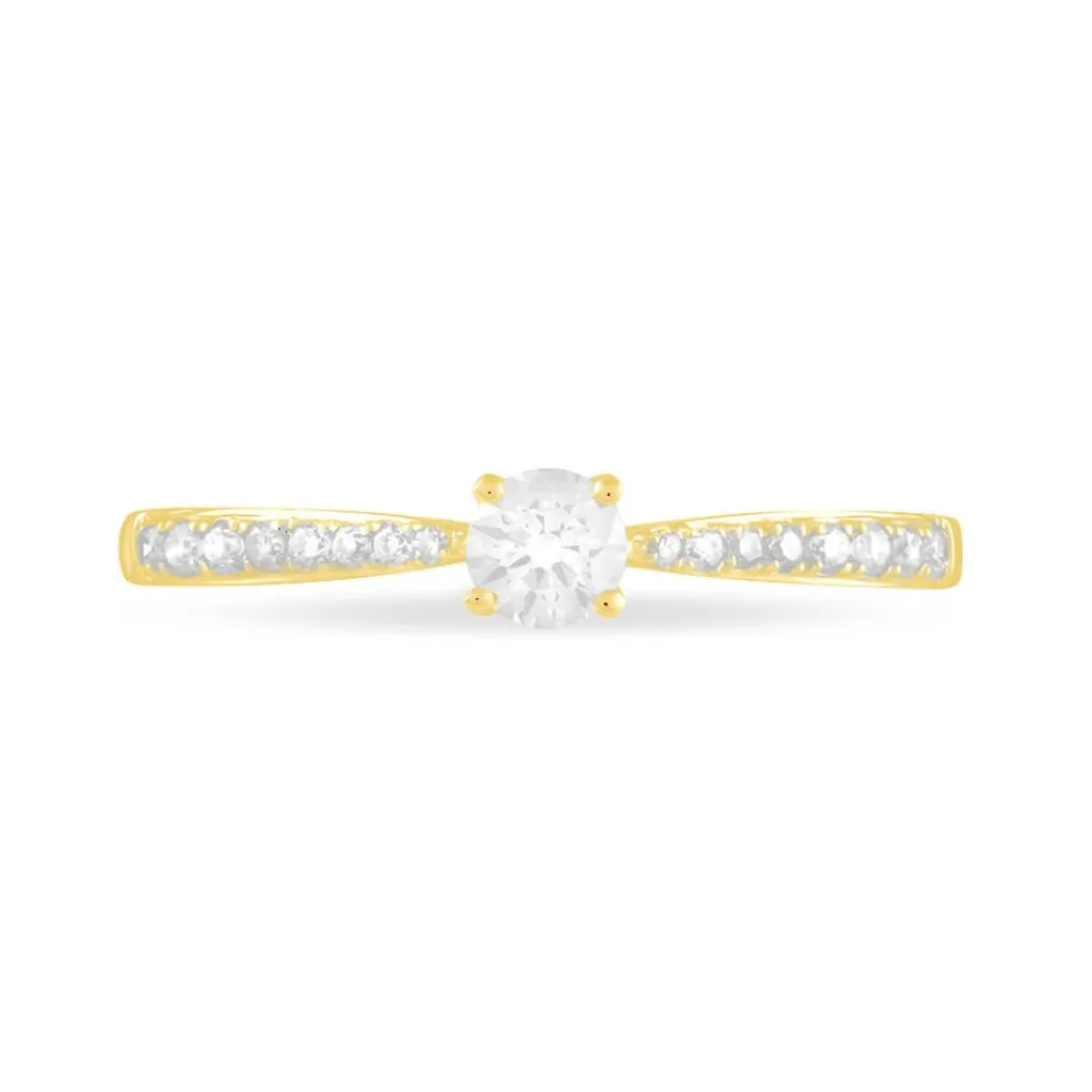 Histoire d'Or Bague Solitaire Hemera or jaune diamant Outlet