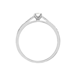 Histoire d'Or Bague Solitaire Hemera platine blanc diamant Discount