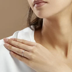 Histoire d'Or Bague Solitaire Hemera platine blanc diamant Hot