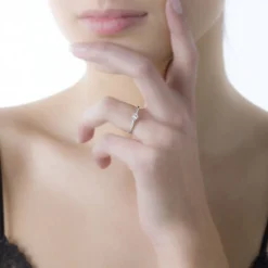 Histoire d'Or Bague Solitaire Ihsane Or Blanc Diamant Online