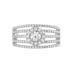 Histoire d'Or Bague Solitaire Iolente Argent Oxyde De Zirconium Outlet