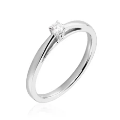 Histoire d'Or Bague Solitaire Iris or blanc diamant Discount