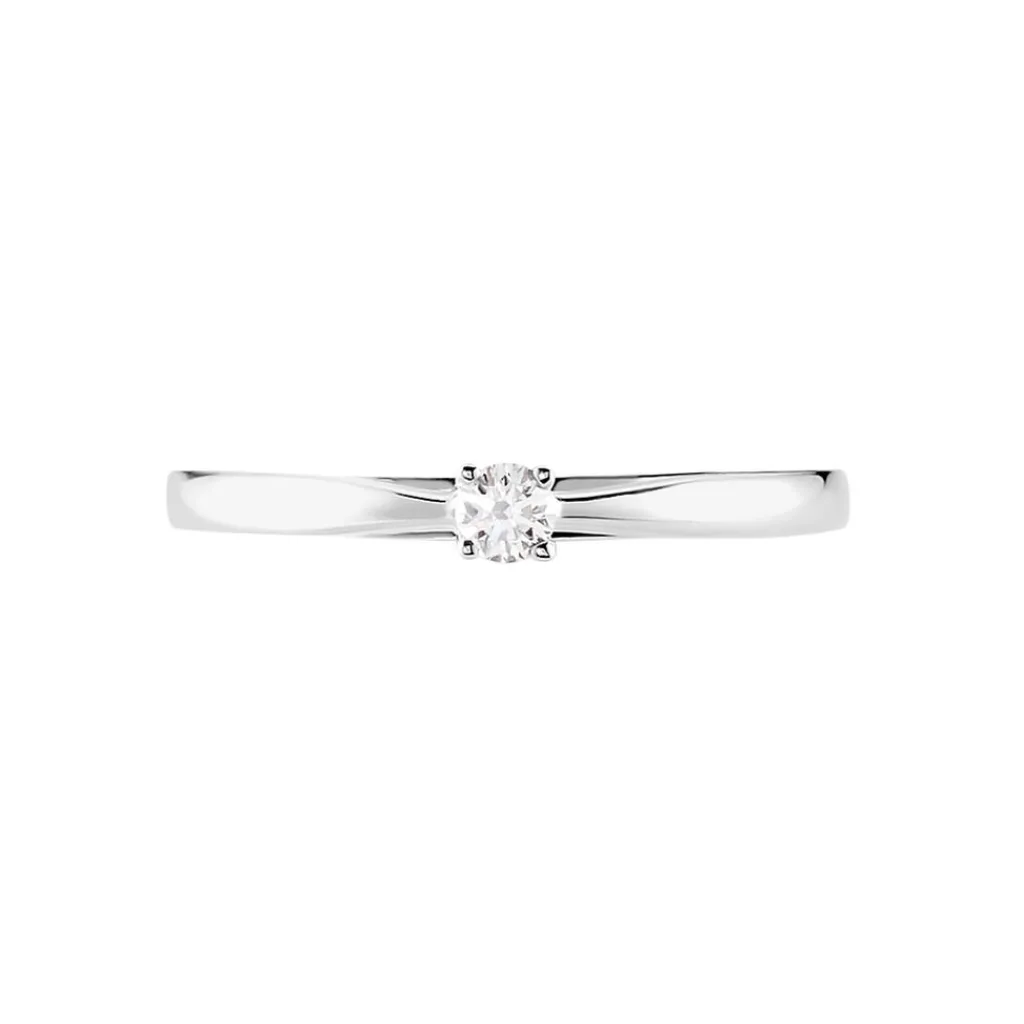 Histoire d'Or Bague Solitaire Iris or blanc diamant Discount