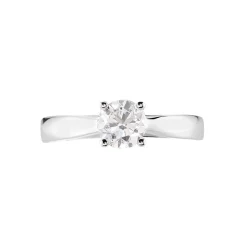 Histoire d'Or Bague Solitaire Iris or blanc diamant Outlet