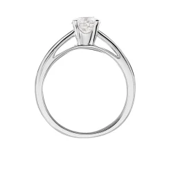 Histoire d'Or Bague Solitaire Iris or blanc diamant Outlet