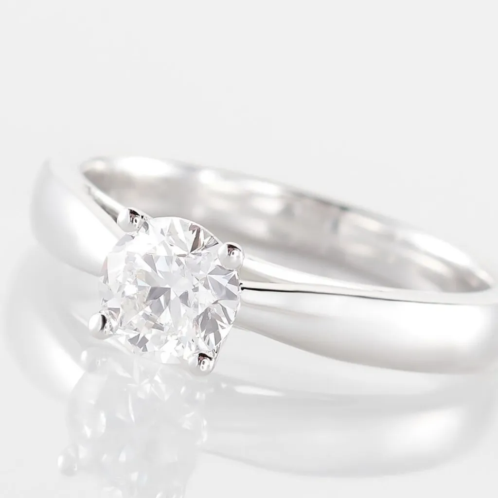 Histoire d'Or Bague Solitaire Iris or blanc diamant Outlet
