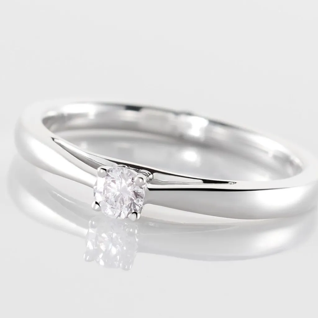 Histoire d'Or Bague Solitaire Iris or blanc diamant Discount