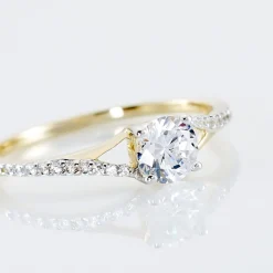 Histoire d'Or Bague Solitaire Jessa Or Jaune Oxyde De Zirconium Outlet