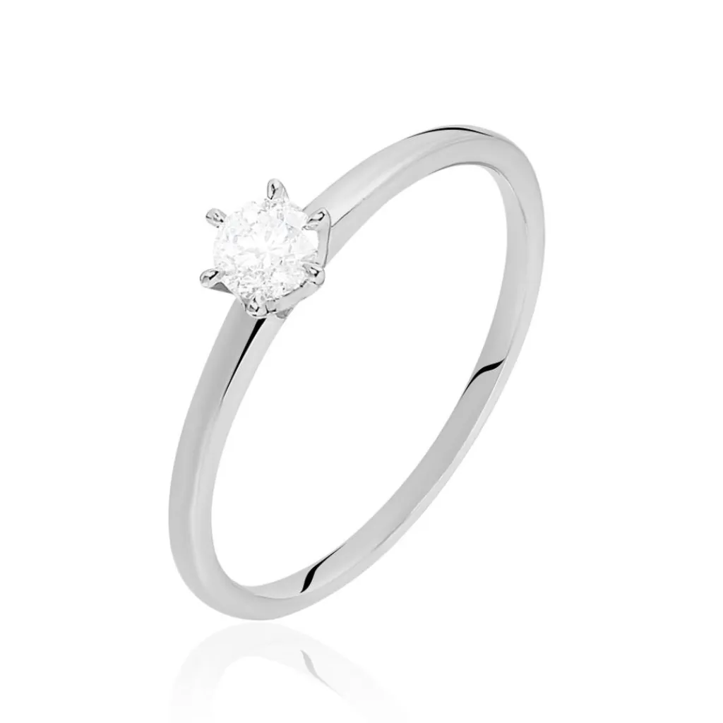 Histoire d'Or Bague Solitaire Josua Or Blanc Diamant Sale