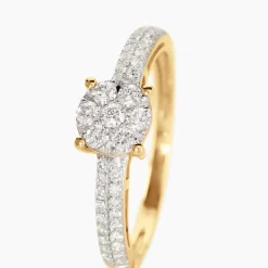 Histoire d'Or Bague Solitaire Julia Or Jaune Diamant Synthetique
