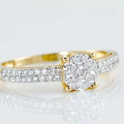 Histoire d'Or Bague Solitaire Julia Or Jaune Diamant Synthetique