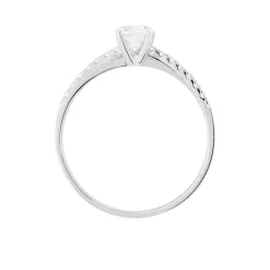 Histoire d'Or Bague Solitaire Kanel Or Blanc Oxyde De Zirconium Hot
