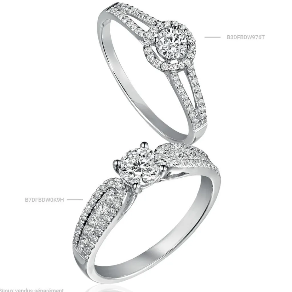 Histoire d'Or Bague Solitaire Karen Or Blanc Diamant Best