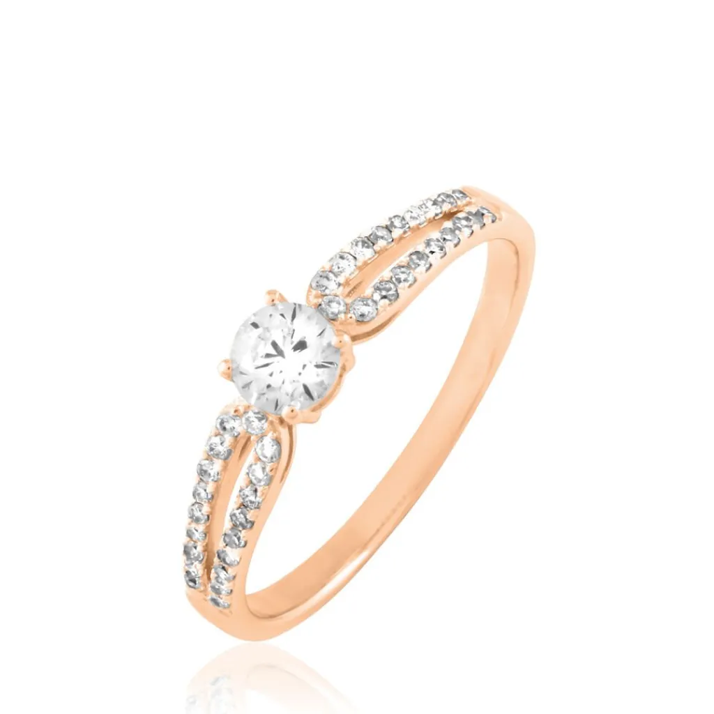 Histoire d'Or Bague Solitaire Katalina Or Rose Diamant Discount
