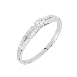 Histoire d'Or Bague Solitaire Katalina Or Blanc Diamant