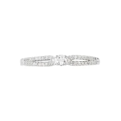 Histoire d'Or Bague Solitaire Katalina Or Blanc Diamant