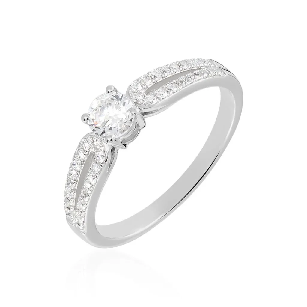 Histoire d'Or Bague Solitaire Katalina Or Blanc Diamant Outlet