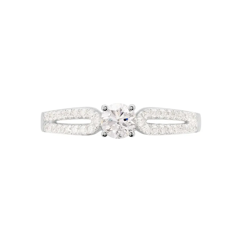 Histoire d'Or Bague Solitaire Katalina Or Blanc Diamant Outlet